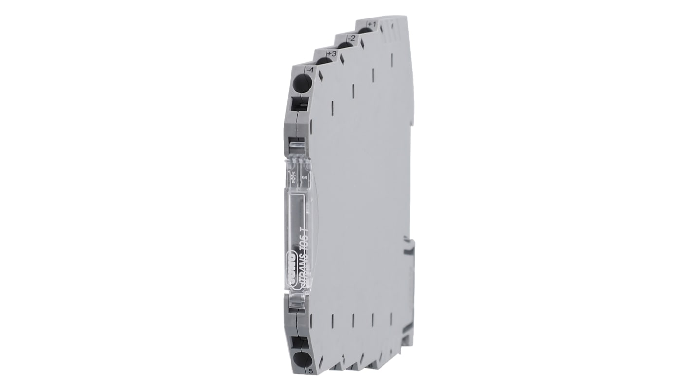 Trasmettitore di temperatura Jumo 582220, ingresso PT100, uscita 4-20 mA, alimentazione 11-35 V, profondità 102.5 mm.