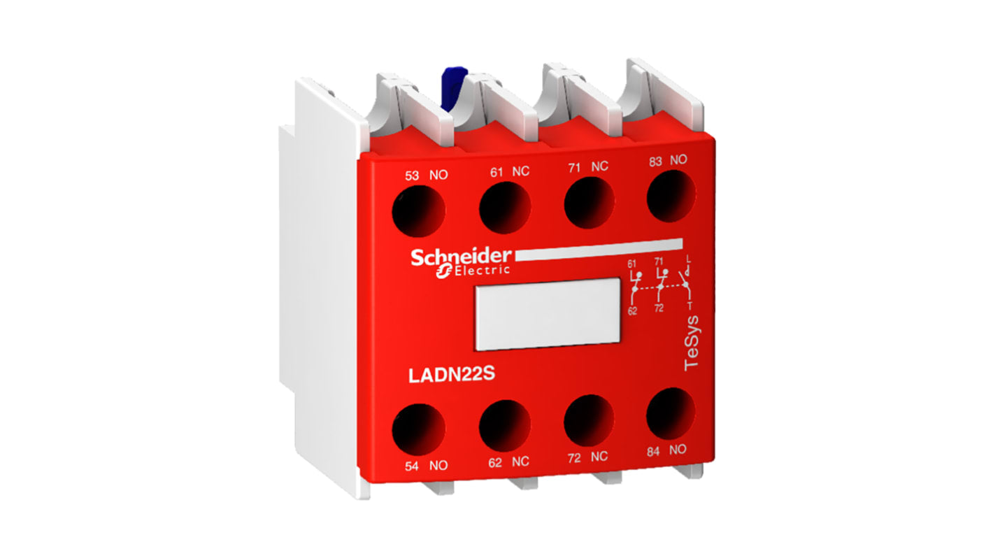 Contatto ausiliario Schneider Electric LADN22S della serie TeSys D - Sicurezza e affidabilità per contattori retrofit.