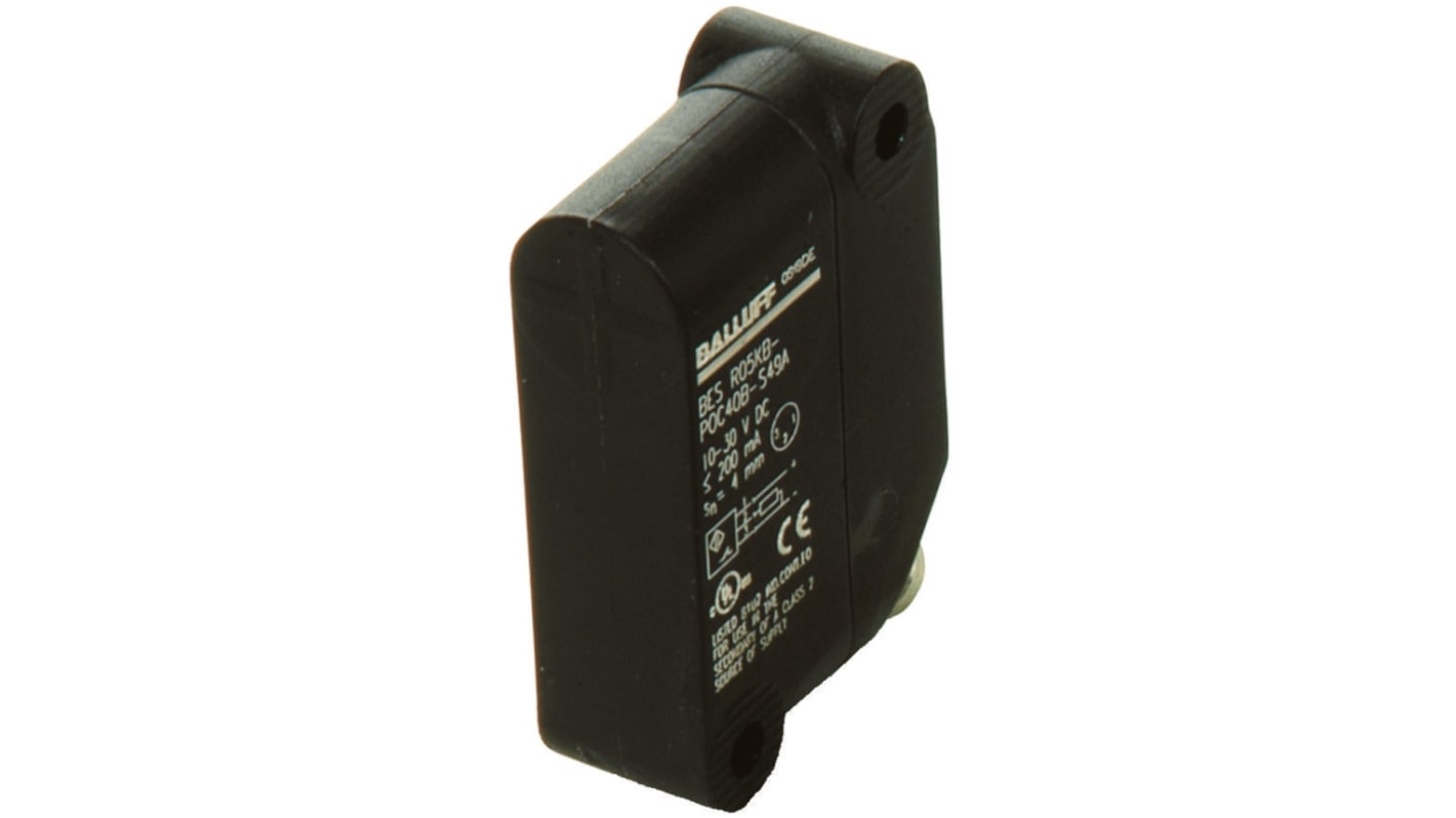 Sensore di prossimità induttivo PNP BALLUFF BES R05KB-PSC40B-S49A, distanza di rilevamento 4 mm, grado di protezione IP67.
