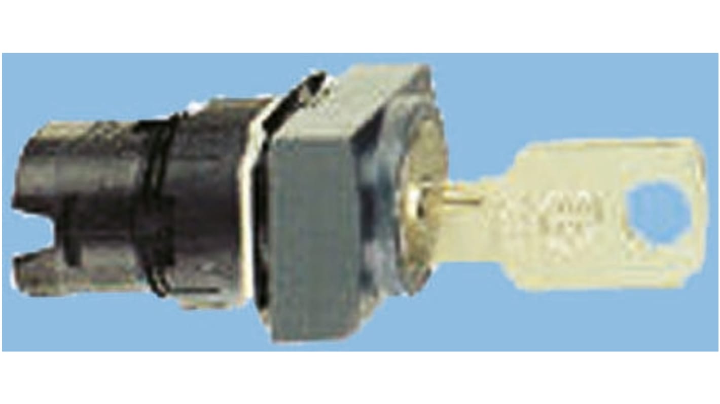Testa selettore a chiave Schneider Electric Harmony XB6, 2 posizioni, diametro foro 16 mm, protezione IP65, colore nero.