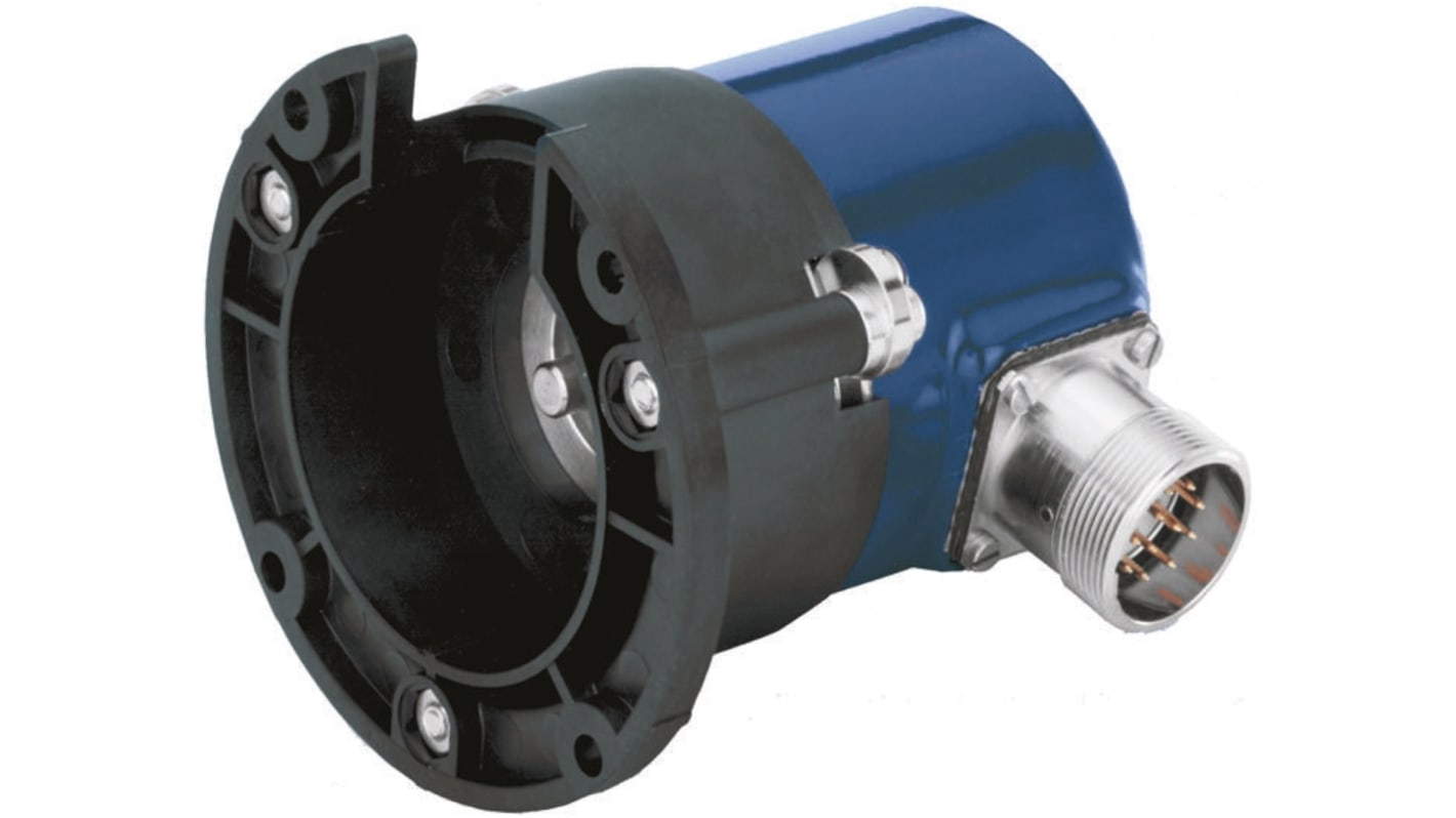 Staffa di montaggio Baumer Z 119.015 per encoder incrementale, compatibile con codificatori Ø 58, risoluzione fino a 10000 impulsi/giro.