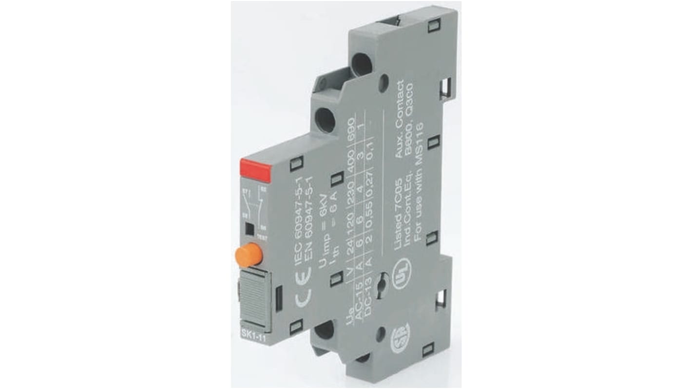 Blocco interruttore ausiliario ABB 1SAM201903R1001 SK1-11, unità per segnali di attivazione, montabile a destra.
