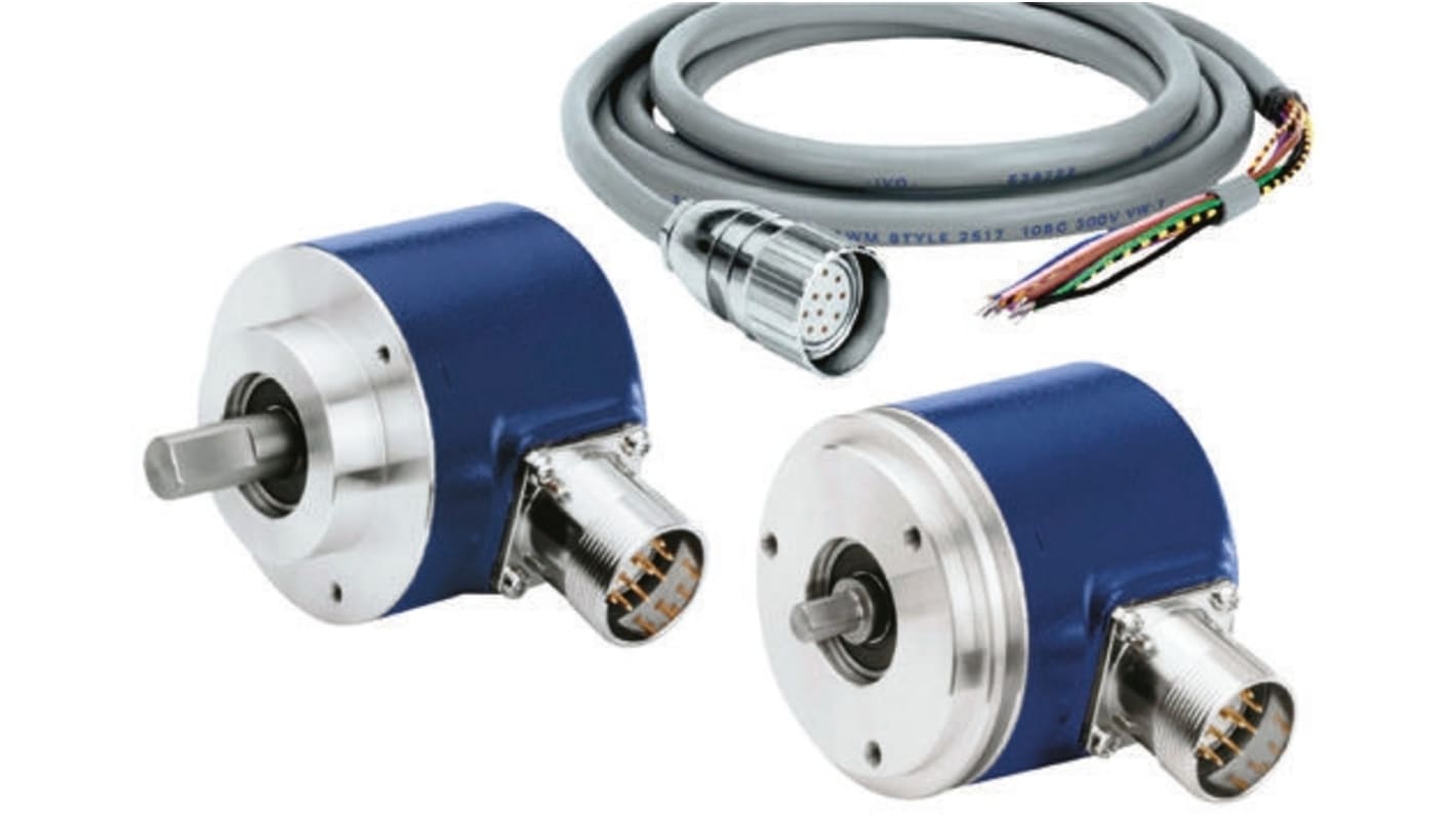 Encoder incrementale Baumer GI355.070R006, 200 impulsi/giro, flangia di serraggio, IP54, 10 mm, 4,75-30 V cc.