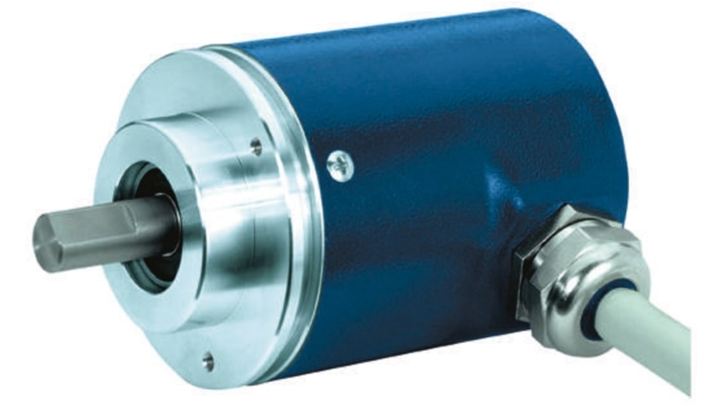 Encoder assoluto Baumer GXP1W.A2041C1, 10mm, uscita digitale, risoluzione 12 bit, montaggio a flangia, IP65.