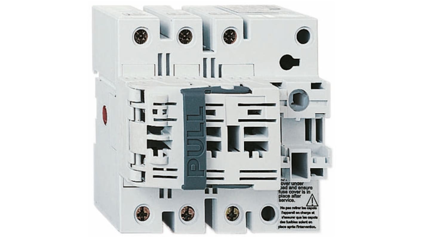 Protezioni terminali per sezionatore Schneider Electric TeSys GS1, modello GS1AP43. Adatti per fusibili NFC o DIN, con terminazione a vite e montaggio su guida DIN.