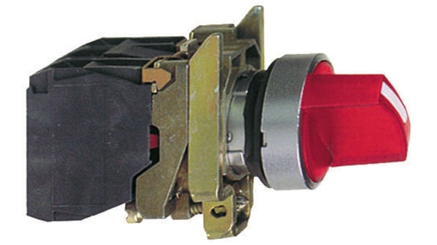 Selettore a chiave a 2 posizioni Schneider Electric XB4BK124M5, montaggio a vite, diametro 22 mm, protezione IP67.