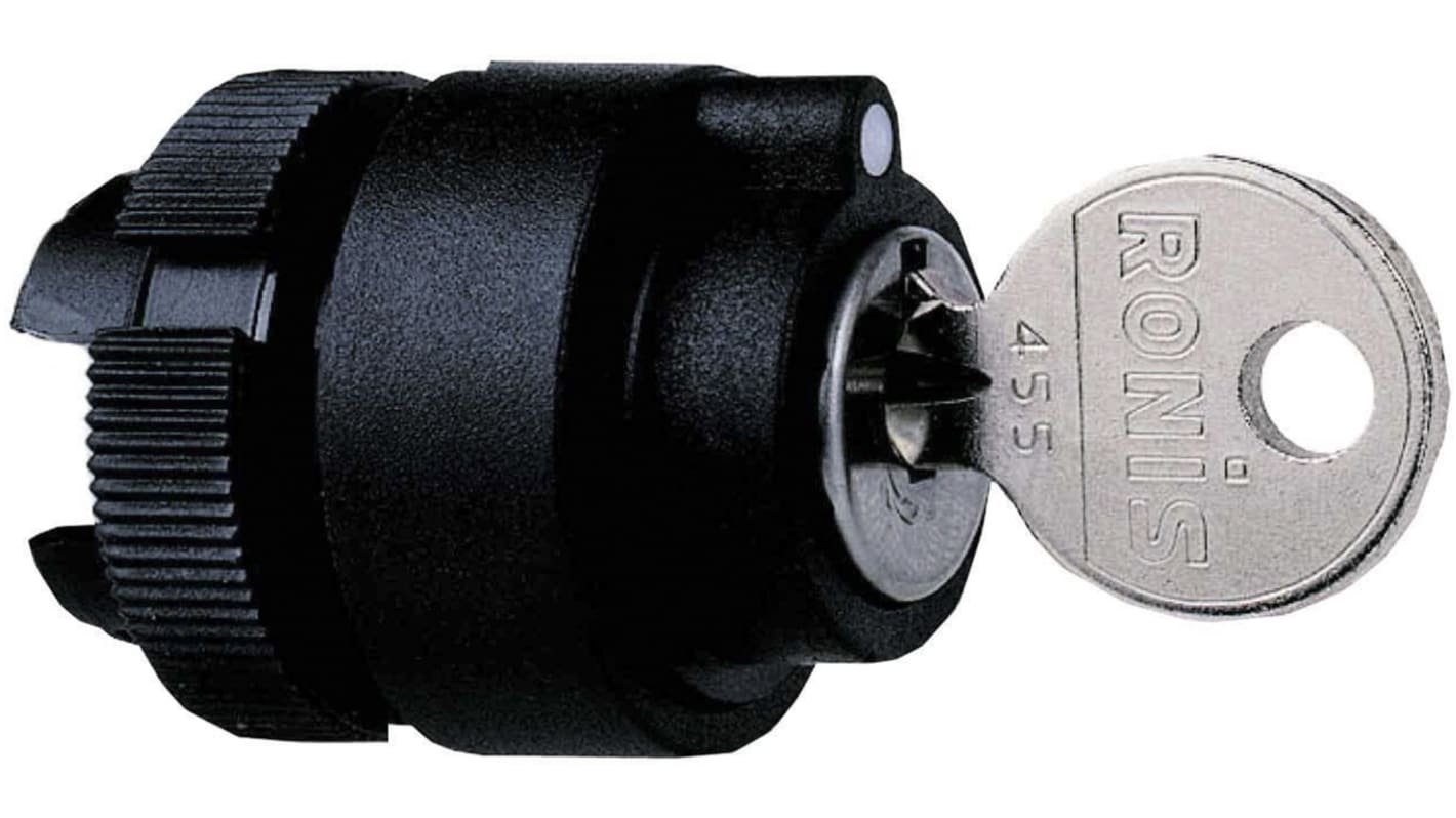 Testa selettore a chiave Schneider Electric ZA2BG4, due o tre posizioni, protezione IP65, temperatura -25/+70 °C.