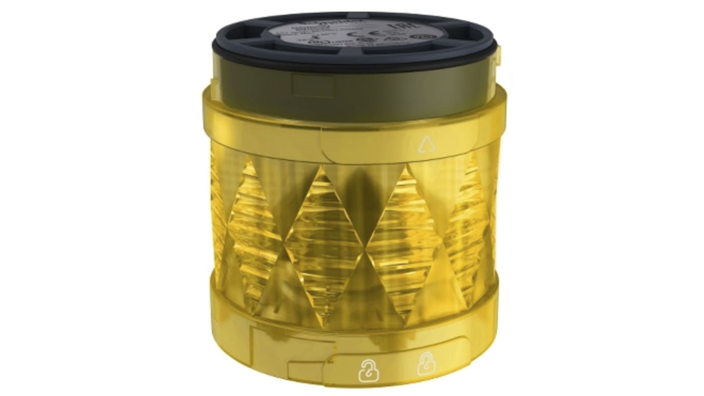 Segnalatore luminoso Schneider Electric XVUC28, giallo, 24V c.a./c.c., Ø60mm h50mm. Ideale per industria automobilistica, utensili elettronici. IP65 resistente all'acqua.