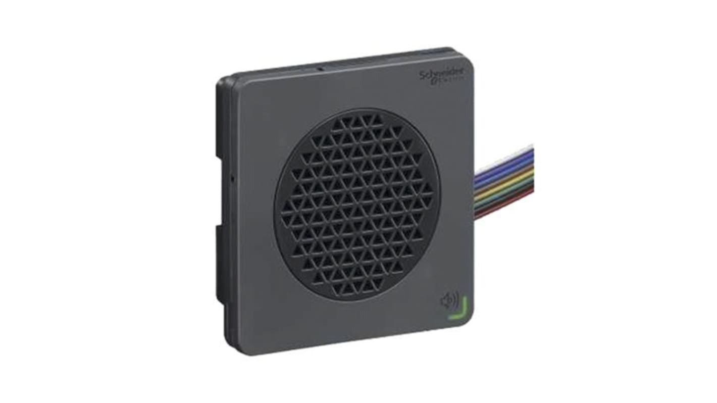 Sirena elettronica Schneider Electric XVSV7BBN, 12-24 V c.c., volume 89 dB, montaggio a parete, grado di protezione IP65.