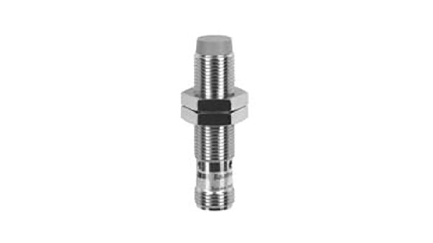 Baumer IR12.P10S-N50.PO1Z.7BO, sensore induttivo cilindrico M12 PNP, rilevamento fino a 10 mm, grado di protezione IP67.