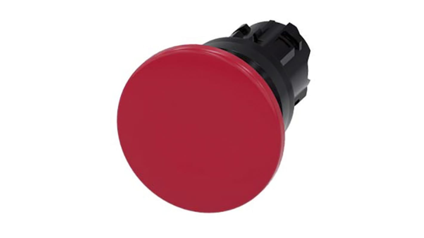 Attuatore pulsante instabile Siemens SIRIUS ACT, rosso, diametro 40 mm, montaggio su pannello, grado di protezione IP66/IP67/IP69K.
