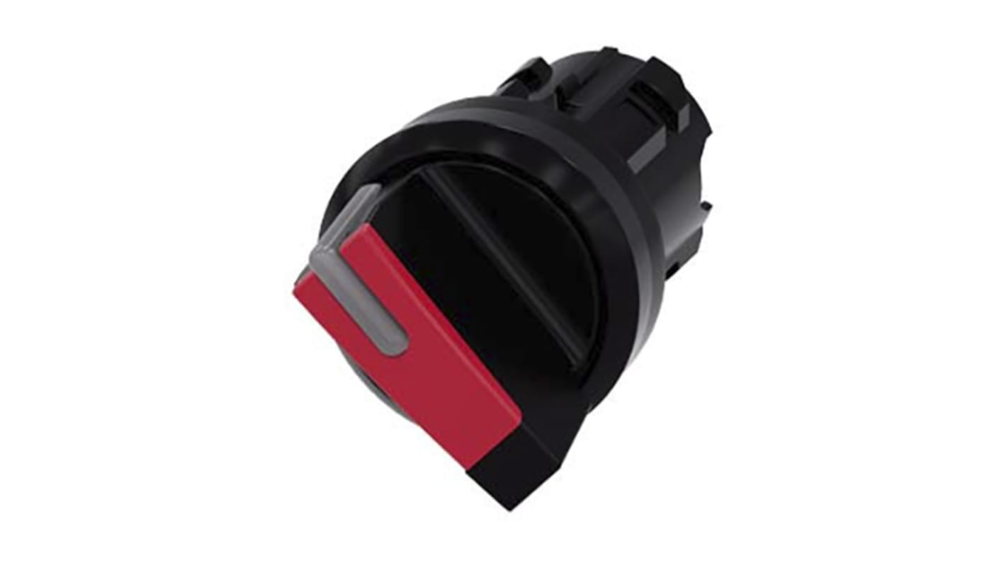 Selettore Siemens SIRIUS ACT 2 posizioni, diametro 22 mm, in plastica, protezione IP69K, montaggio senza utensili, per ambienti estremi.