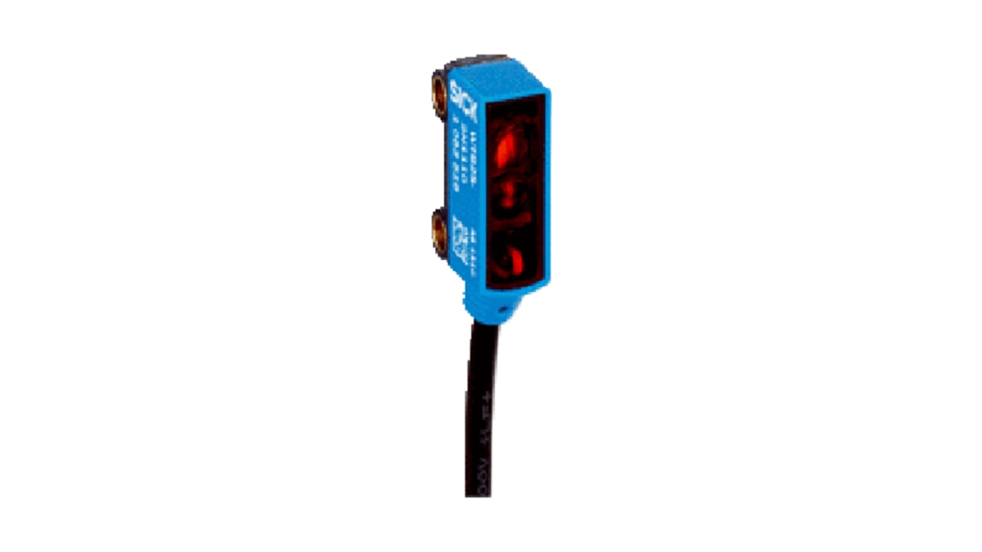 Sensore fotoelettrico rettangolare Sick WTB2SC-2P3274, rilevamento 4-90 mm, uscita PNP, montaggio a pannello, IP67.