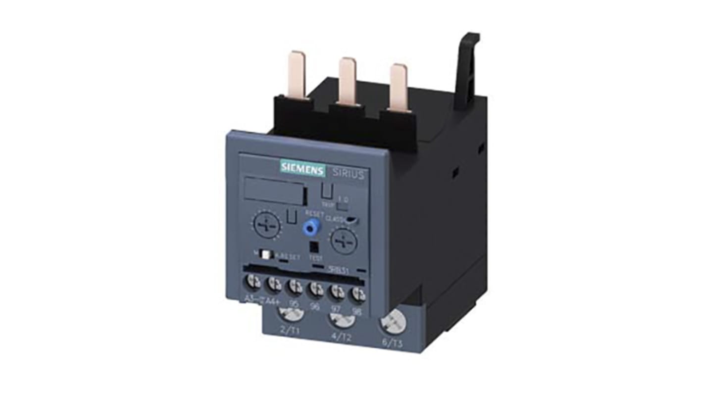 Relè di sovraccarico a stato solido Siemens 3RB31334UB0, 1 NO + 1 NC, carico FLC 50 A, montaggio diretto, dimensioni 130 x 98.9 x 55 mm.