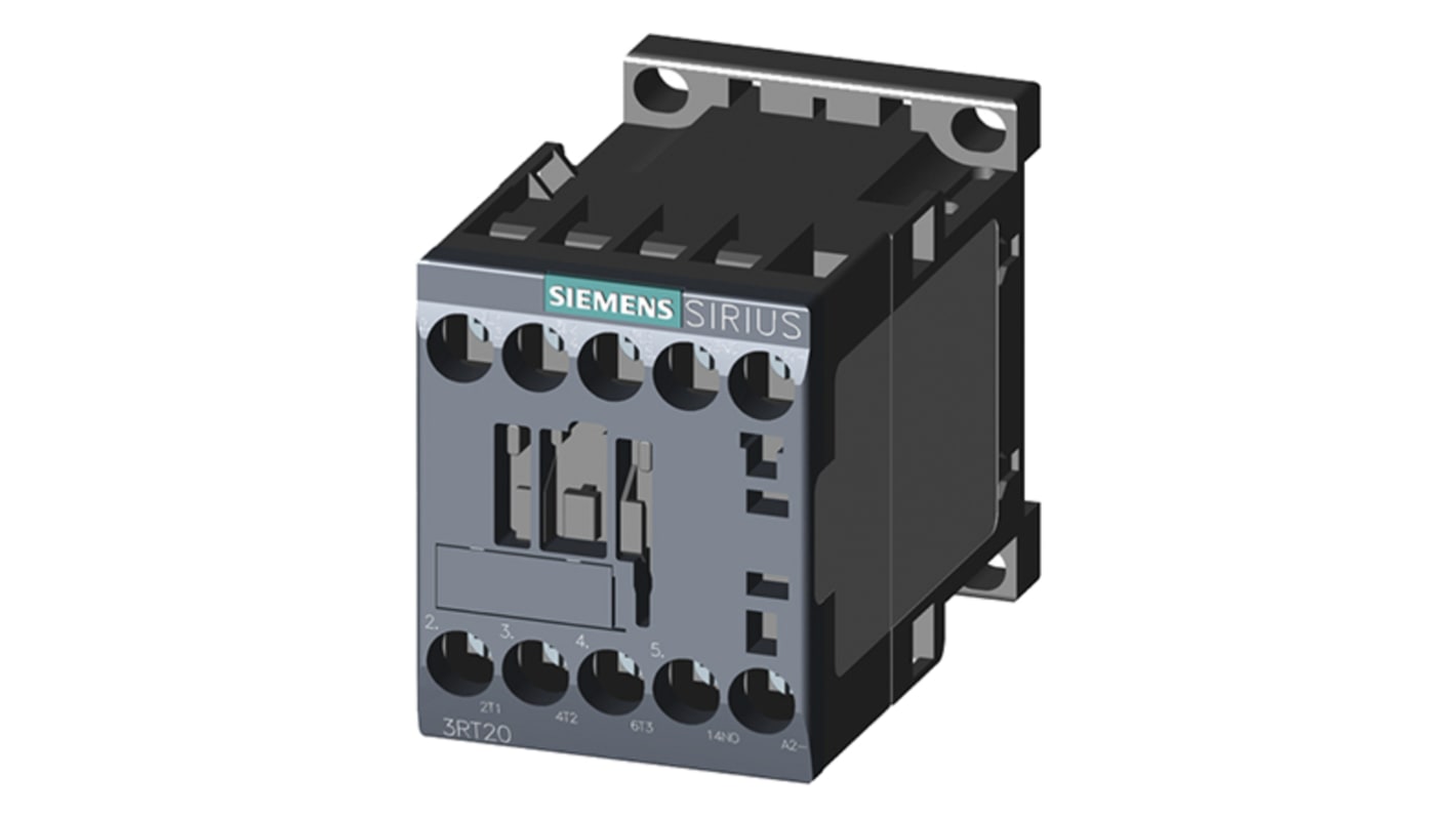 Relè di controllo Siemens 3RT2015-1HB41 con 3 NO, FLC 6,1 A, 18 A - Collegamenti a vite per applicazioni industriali.