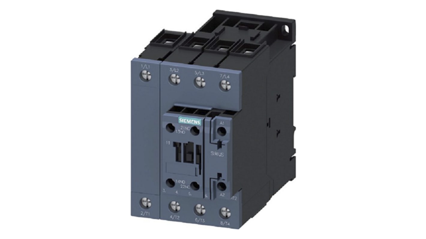 Contattore Siemens 3RT2535-1AP00, 4 poli, 35 A, 230 V ca, dimensioni 75x130x113.4 mm, 2 NO + 2 NC, 690 V c.a.