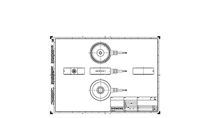 Cella di carico Siemens 7MH5113-3PD00 per compressione, carico nominale 500 kg, acciaio inox, Ø 80 mm, IP66/IP68. Installazione rapida con SIWAREX.