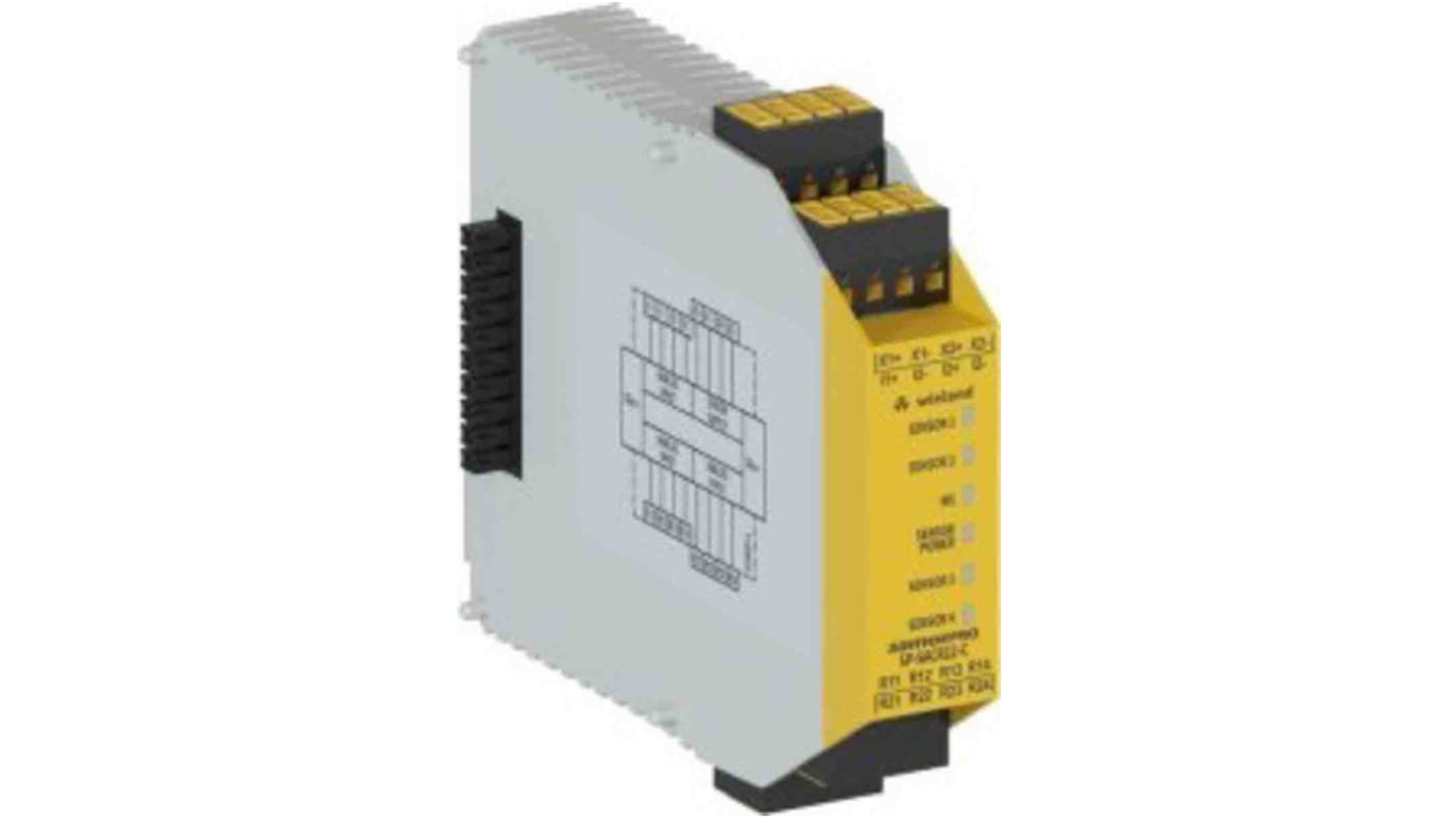 Modulo di ingresso analogico Wieland R1.190.1660.0, 4 ingressi sicuri, alimentazione 16,8-30 V c.c., conforme a SIL 3.