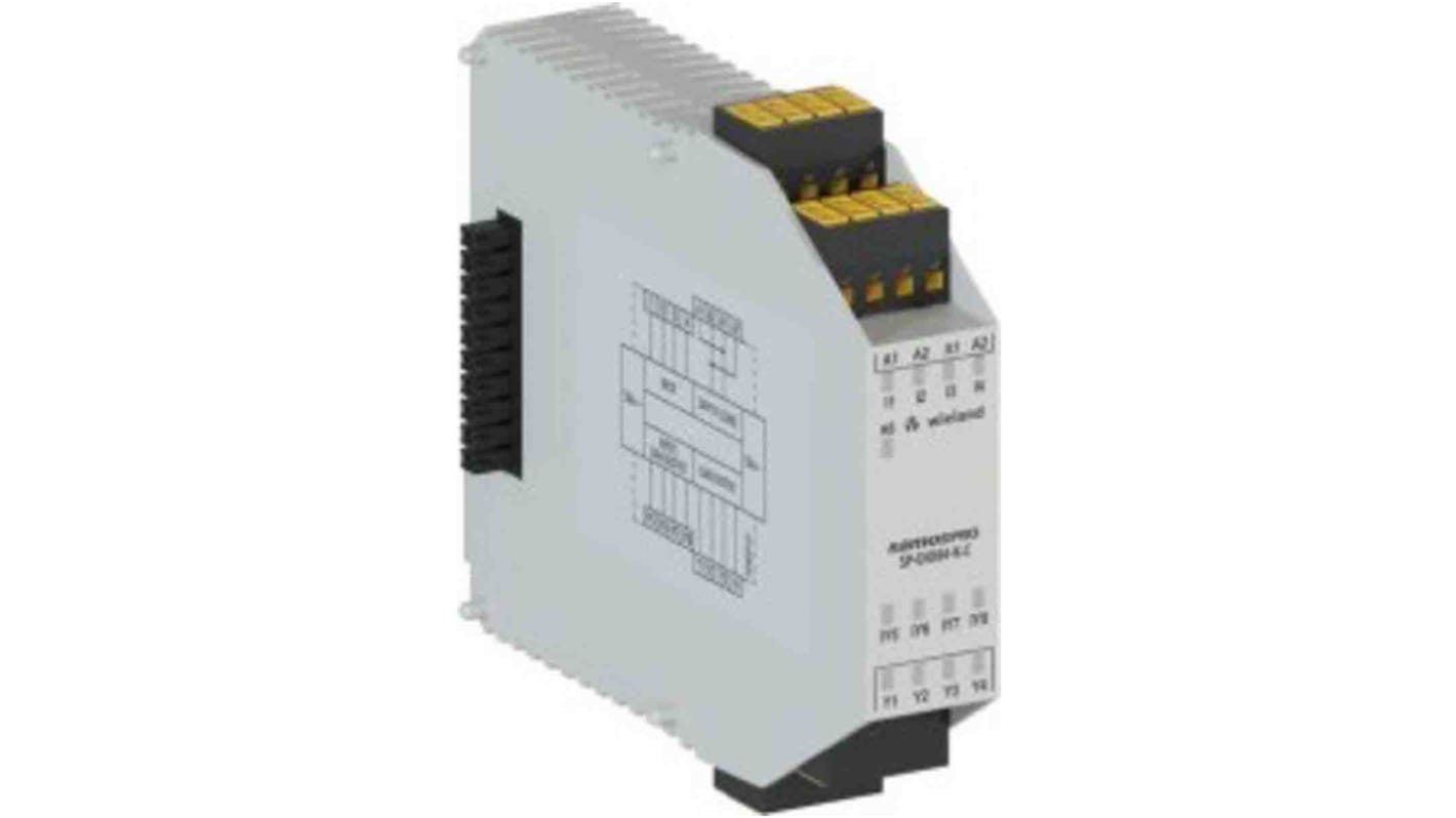 Modulo I/O digitale Wieland R1.190.1060.0, 24 V c.c., 8 ingressi e 4 uscite non sicure, terminali a innesto.