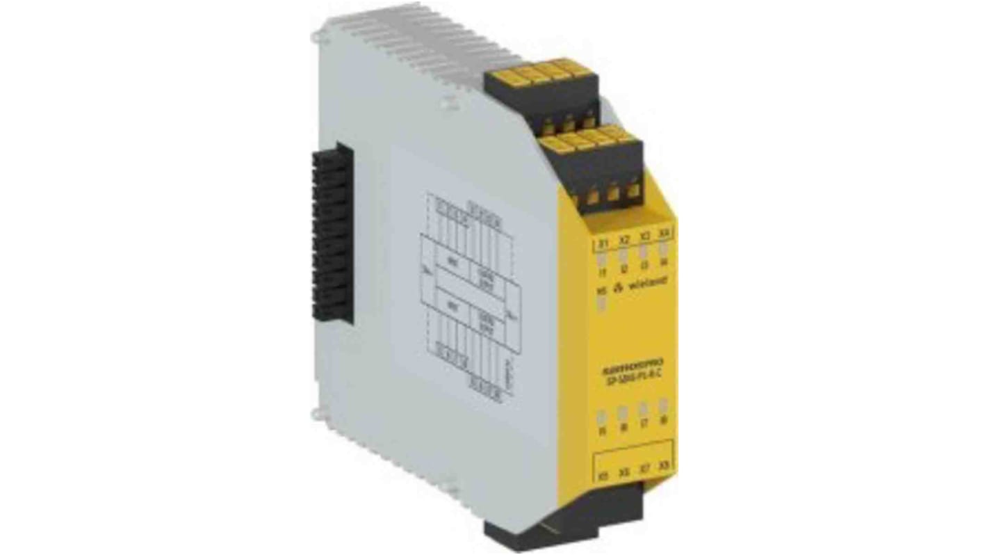 Modulo I/O digitale Wieland R1.190.0060.0, 24 V c.c., 8 ingressi configurabili, morsetti a innesto.