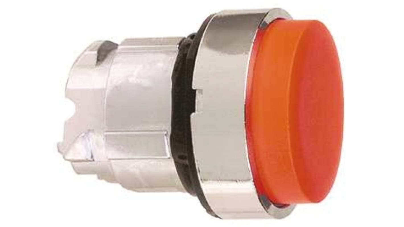 Attuatore pulsante rotondo rosso Schneider Electric ZB4BH4, diametro 22mm, attivazione push-push, protezione IP66/IP67/IP69K.