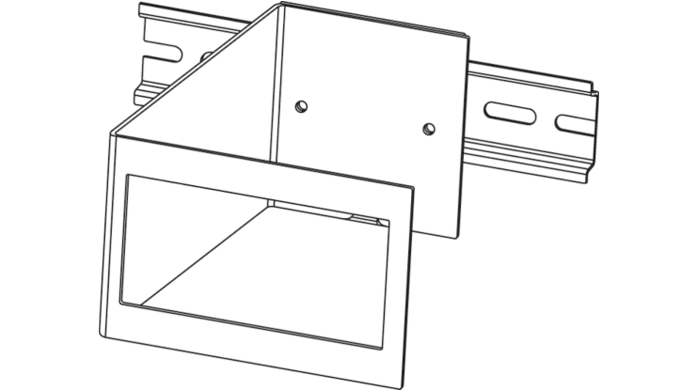Jumo Haltebügel 96mm x 48mm, adattatore per controllo temperatura con display a 7 cifre e protezione IP65.