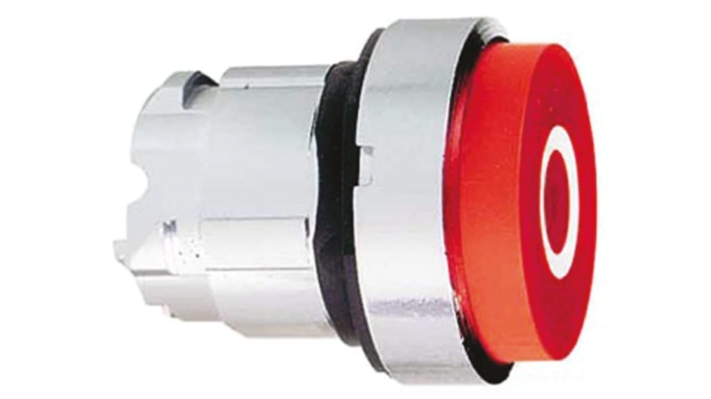 Attuatore pulsante ritorno a molla Harmony XB4, Rosso - Schneider Electric ZB4BL432. Testa rotonda per applicazioni industriali.