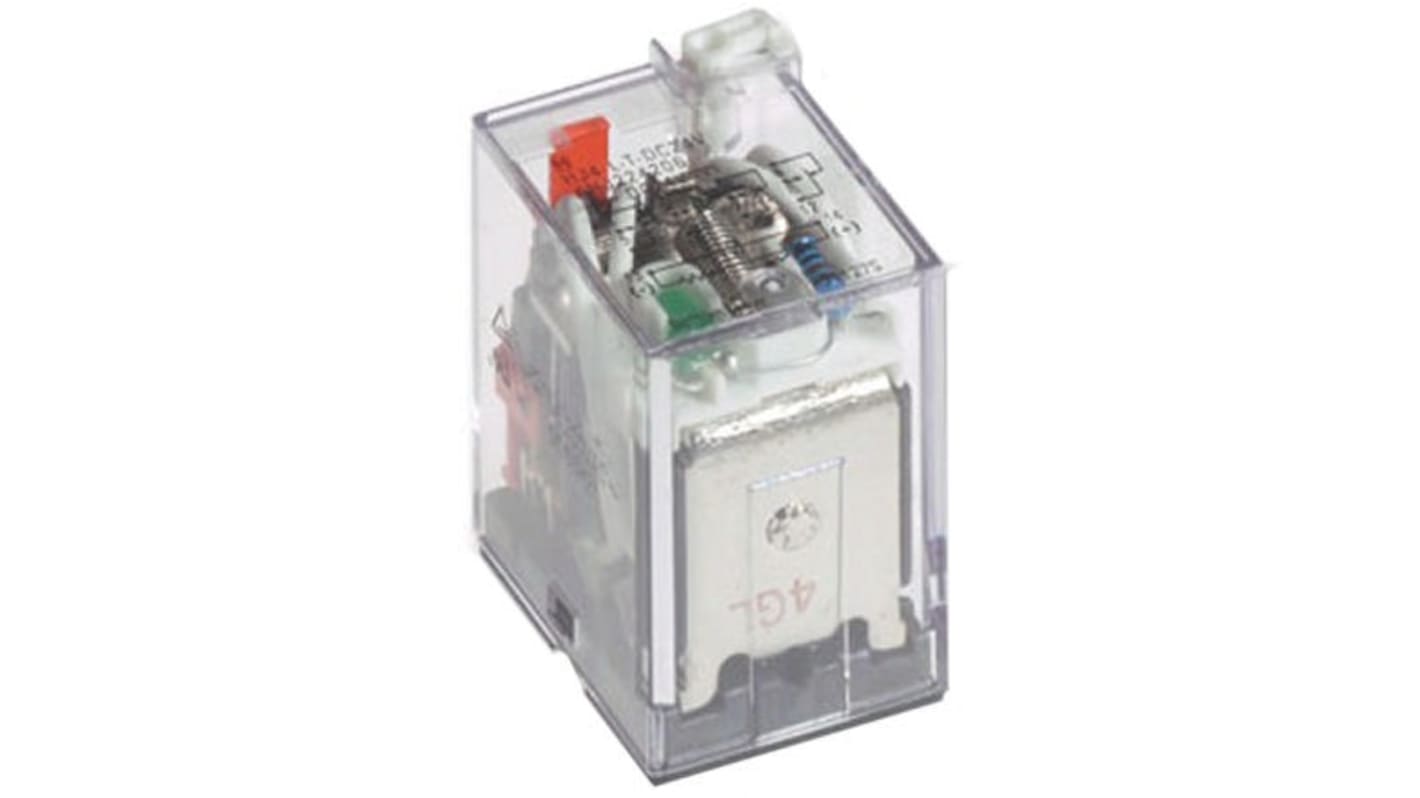 Relè di potenza Panasonic HJ2L12D DPDT, 12V cc, montaggio su PCB, dimensioni 28mm x 21.5mm x 35mm, contatti in argento.