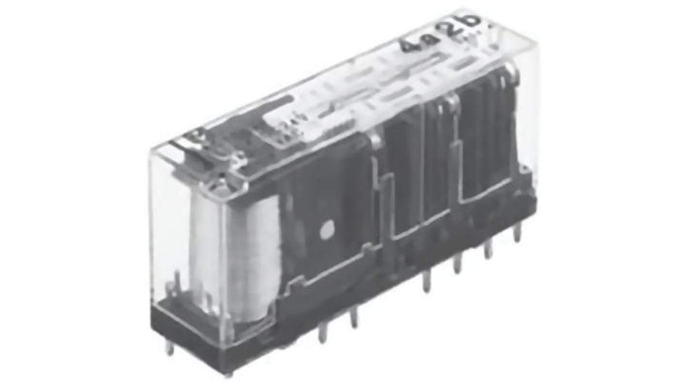 Relè Panasonic SFS6-L-DC24V, 3PDT a montaggio su PCB, 6 poli, 24V cc, dimensioni 50mm x 24mm x 13mm.