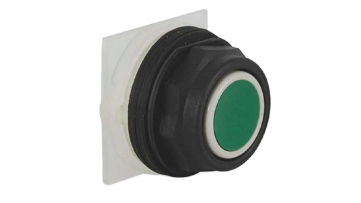 Pulsante instabile verde Schneider Electric 9001SKR1G, testa rotonda, diametro foro 30 mm, protezione IP66, installazione semplice.