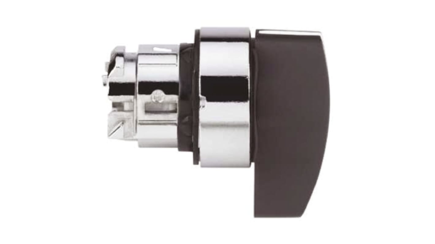 Selettore Harmony XB4 Schneider Electric ZB4BJ393, 3 posizioni, diametro 22mm, impugnatura lunga nera, protezione IP66/IP67/IP69.
