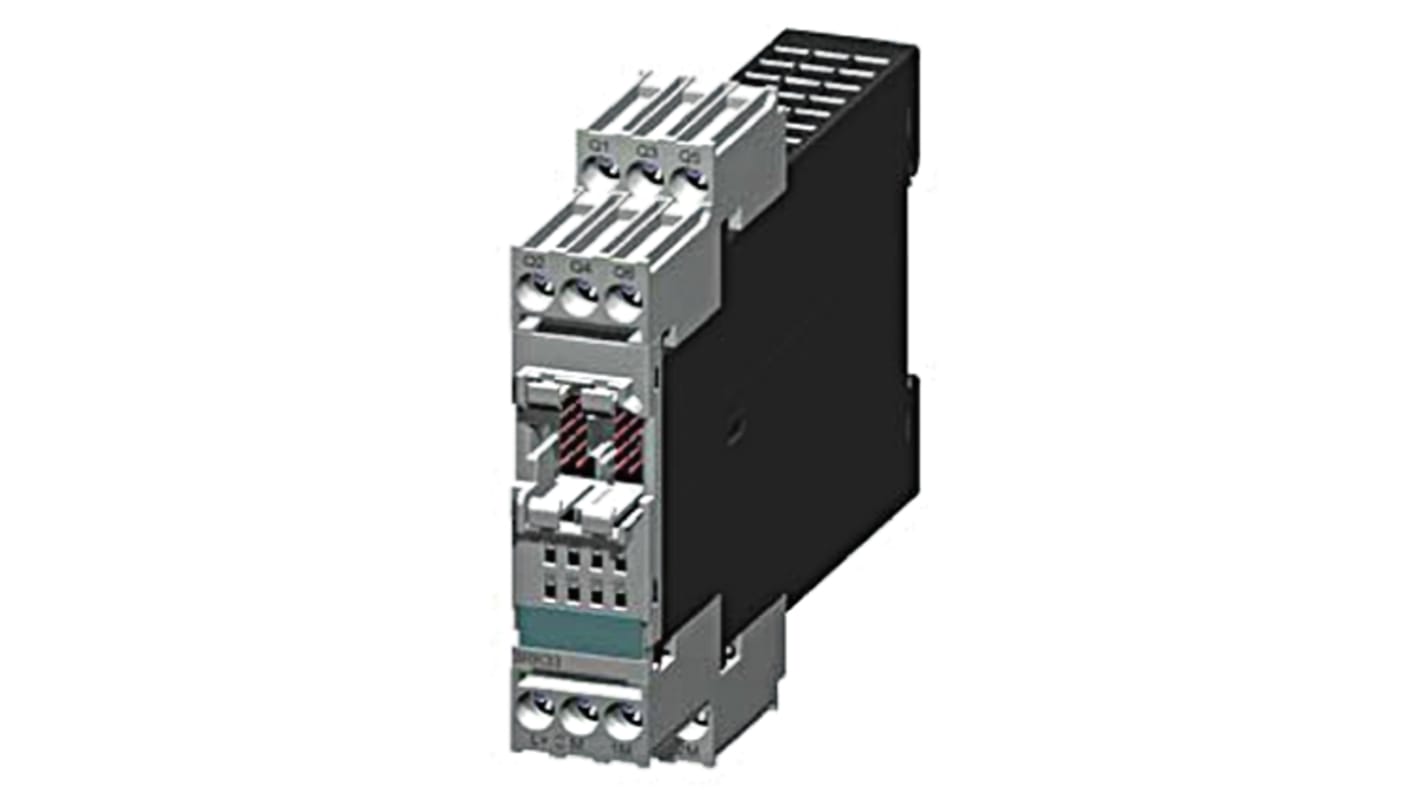 Modulo di ingresso SIRIUS 3RK3 Siemens 3RK3311-1AA10, 8 ingressi, alimentazione 24 V c.c., montaggio su guida DIN, dimensioni 111 x 22,5 x 124 mm.
