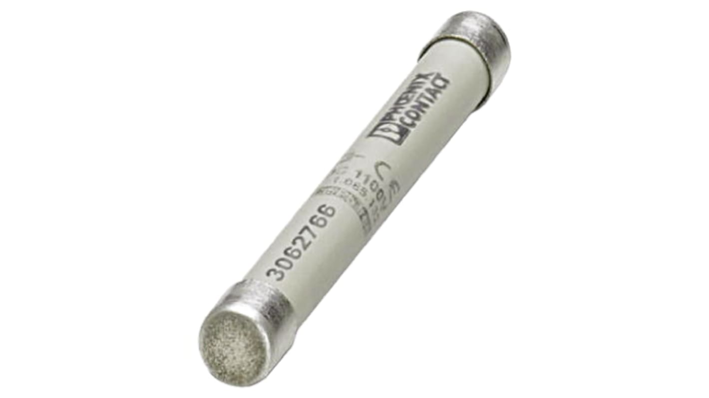 Fusibile a cartuccia Phoenix Contact 3062772, 16A, 10 x 85mm, tensione 1.5kV cc, corpo ceramico, compatibile con Contactron.