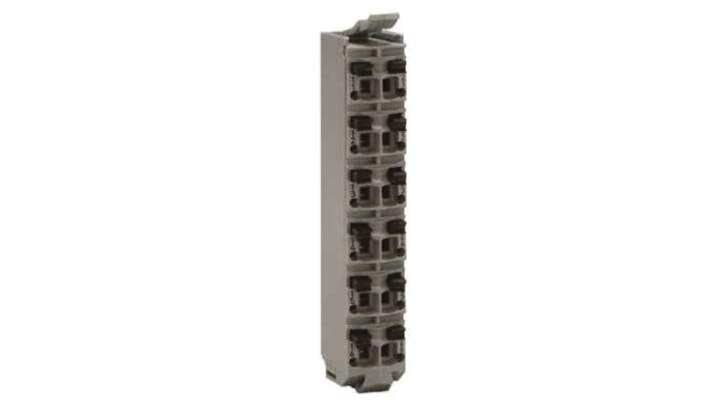 Morsettiera Schneider Electric TM5ACTB12PS per Modicon M238 e M258 PLC. Accessori e software per interfaccia e distribuzione alimentazione.