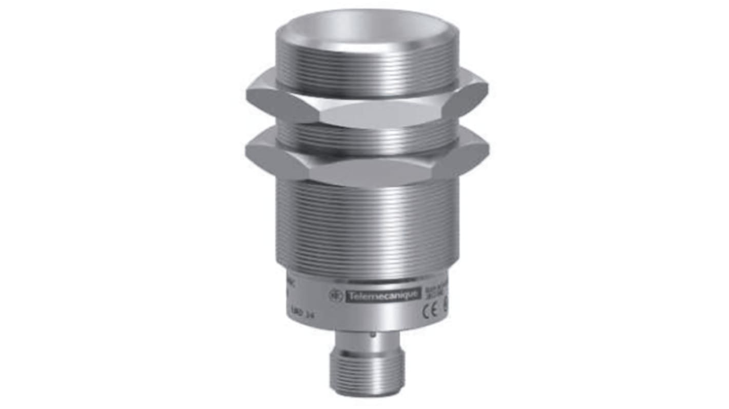 Sensore di prossimità cilindrico PNP Telemecanique Sensors XS930R1PAM12, M30, rilevamento 20 mm, IP68/IP69K, alimentazione 12-24 V c.c.