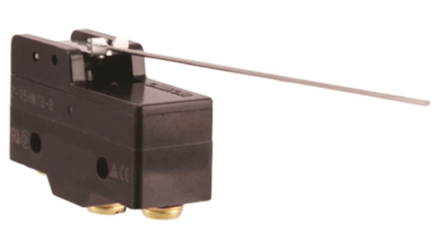 Interruttore di fine corsa Omron Z-15HW78, leva SPDT, contatti NO/NC, dimensioni 49.2mm x 32.4mm x 17.45mm, protezione IP00.
