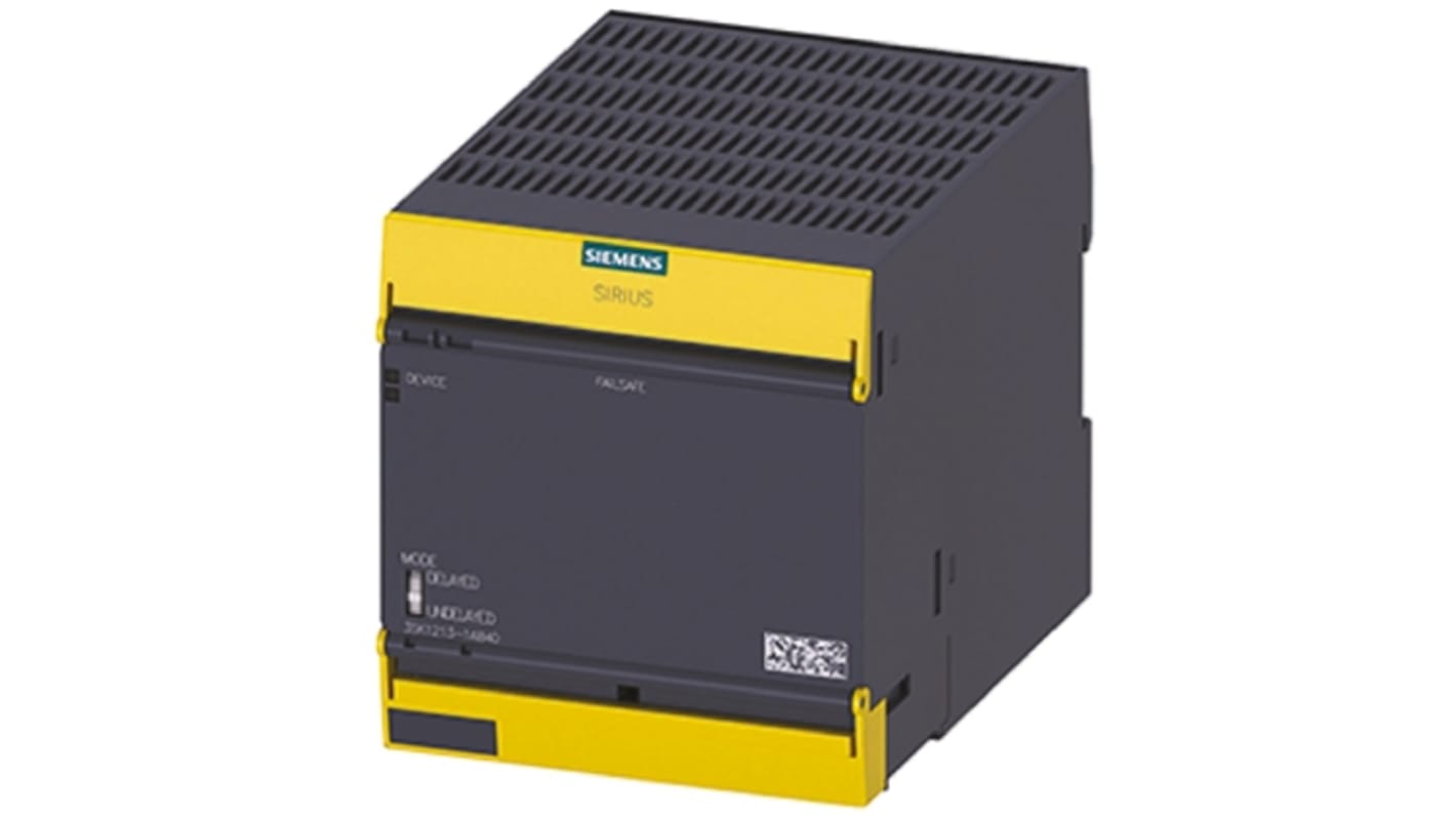 Modulo d'uscita Siemens 3SK1213-1AB40 SIRIUS, 5 uscite, alimentazione 24 V c.c., dimensioni 100 x 90 x 121,7 mm.