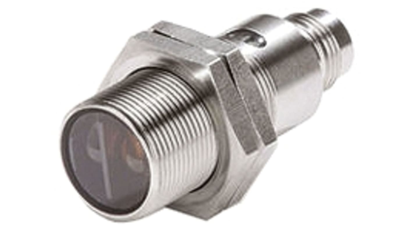 Omron E3FCDP23, sensore fotoelettrico cilindrico a diffusione, rilevamento fino a 1 m, grado di protezione IP67.
