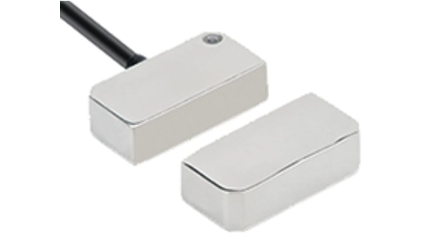 Interruttore di sicurezza senza contatto Omron F3S-TGR, 24V cc, custodia in acciaio inox, grado di protezione IP67, dimensioni 50mm x 25.5mm x 13mm.