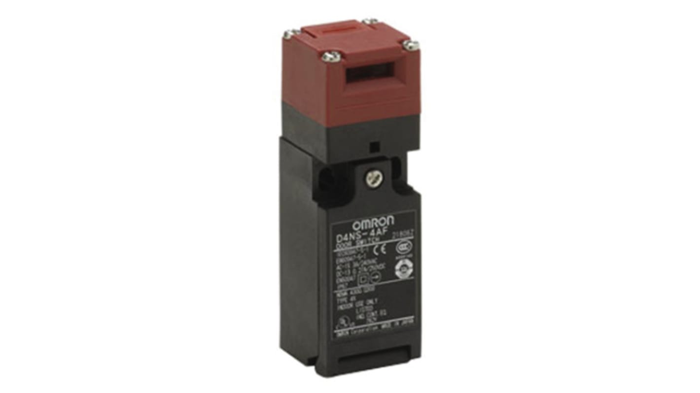 Interruttore di interblocco di sicurezza Omron D4NS1FF, 2NC/1NA, IP67, dimensioni 96mm x 31mm x 30.6mm, conforme a EN60947-5-1.