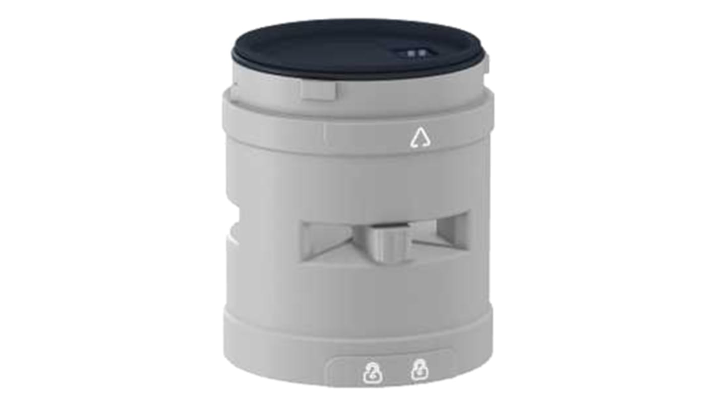 Cicalino modulare Schneider Electric XVUC9SQ, 24 V, IP54, volume fino a 86 dB, montaggio flessibile, diametro 60 mm.
