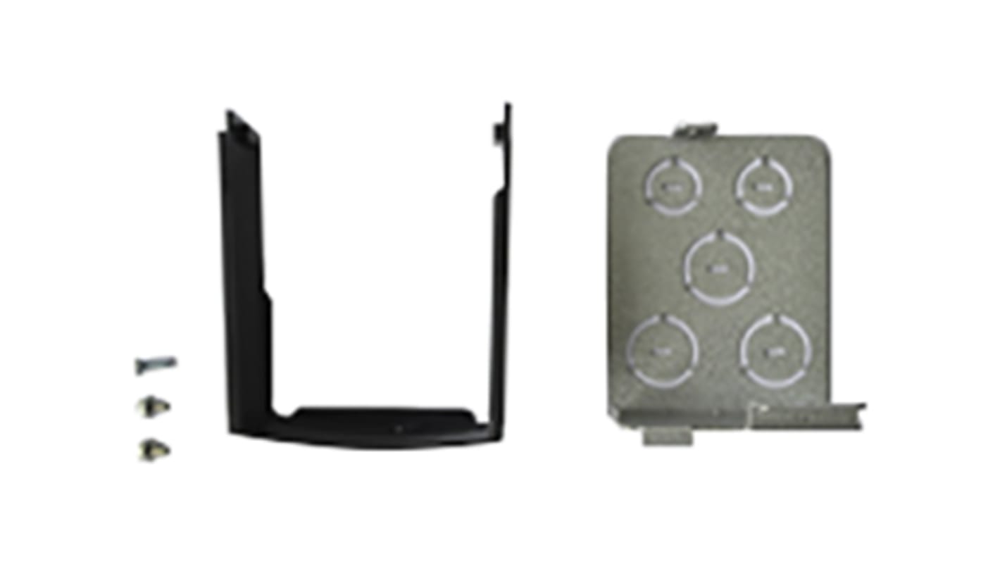 Kit di conversione Nema 1 M3 per VLT Micro Drive Danfoss 132B0105, compatibile con motori fino a 22 kW, include piastra di disaccoppiamento.