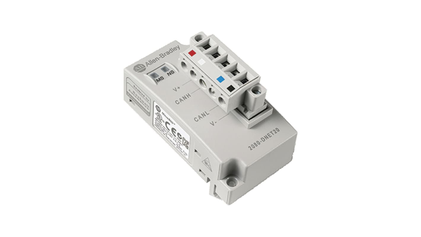Modulo di comunicazione Allen Bradley 2080-DNET20 per controller Micro800, compatibile con CompactBlock LDX, lunghezza cavo 6m.