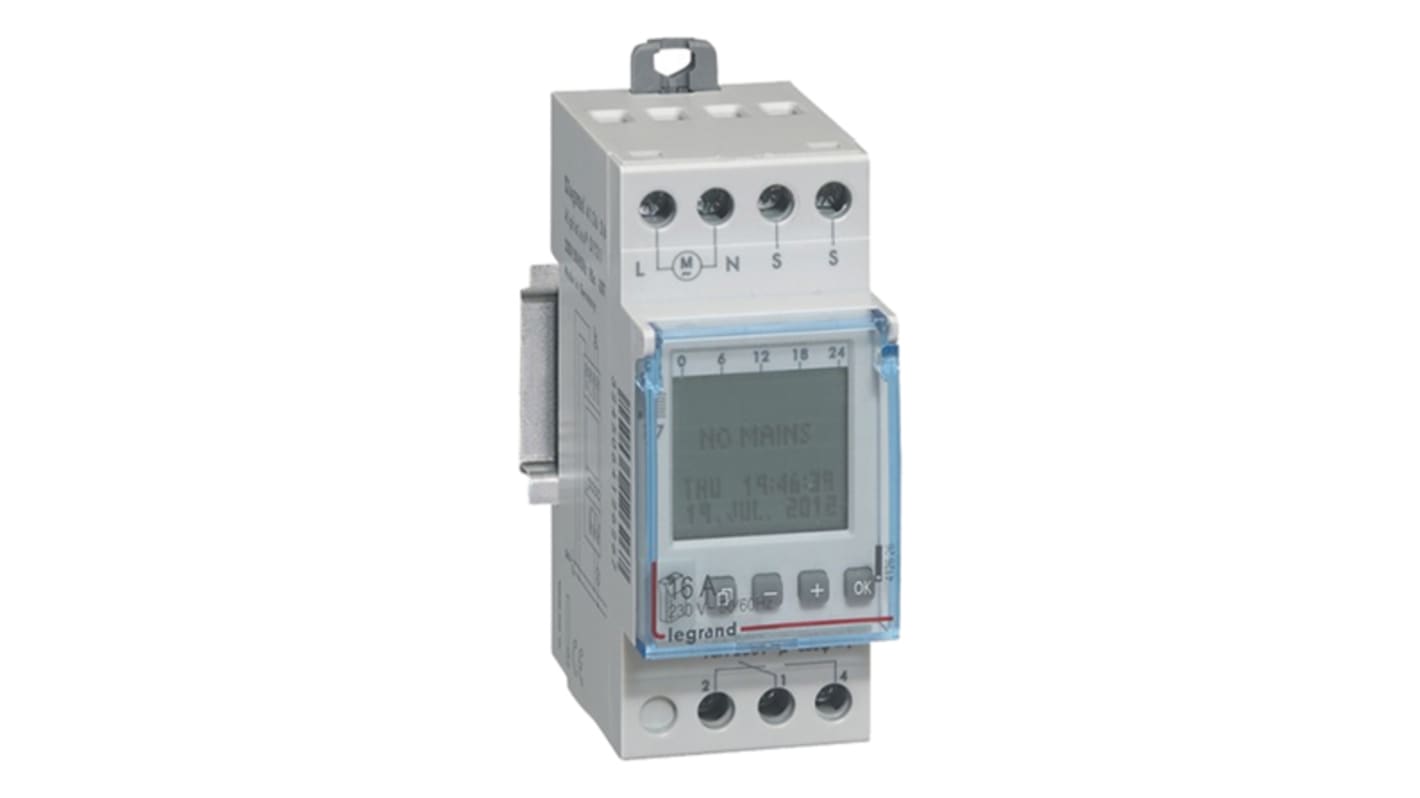 Legrand 4 126 26, pulsante temporizzatore digitale SPDT, 230 V, con fotocellula e grado di protezione IP65.