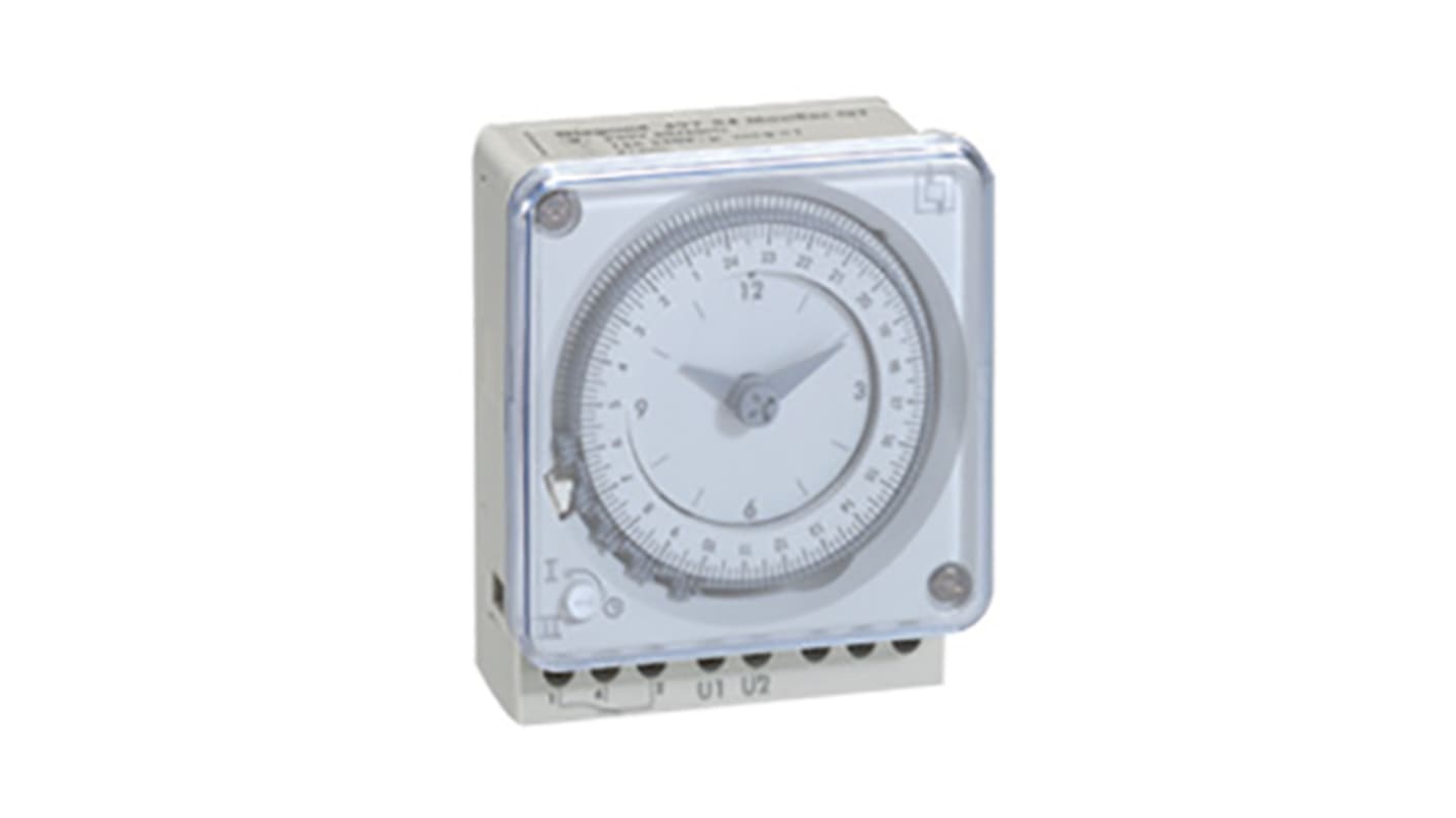 Legrand 0 497 50, temporizzatore SPDT 1 canale, 230 V, montaggio a pannello, dimensioni 72 x 72 mm, uscita 20 A.