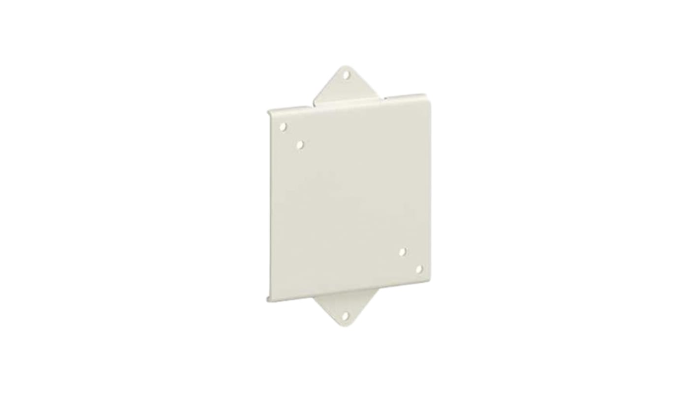 Piastra di montaggio a parete Schneider Electric XVSZ016 per allarmi elettronici, dimensioni 116,6 x 76,6 mm, grado di protezione IP65.