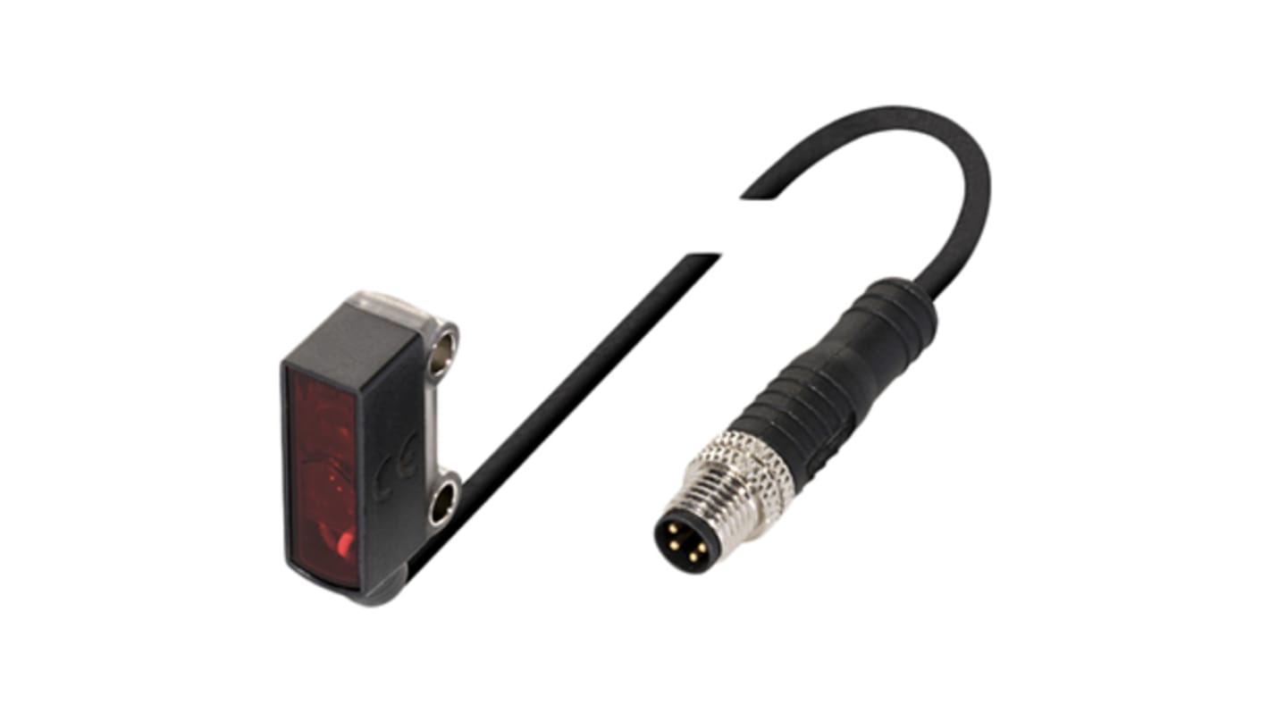 Sensore fotoelettrico BALLUFF BOS R020K-PS-RX11-00, rettangolare, rilevamento fino a 2 metri, montaggio a pannello, IP67.