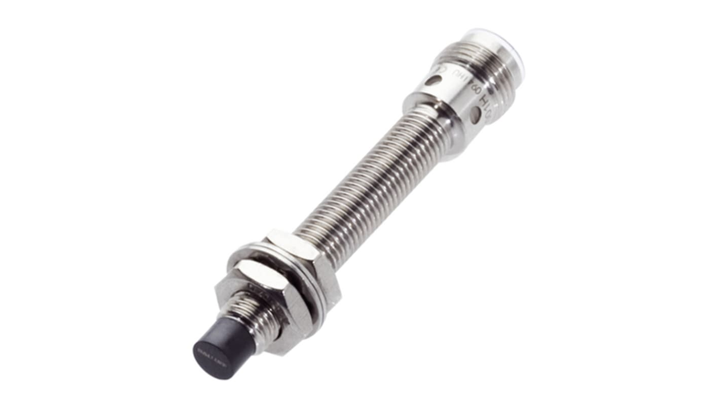 Sensore di prossimità induttivo cilindrico BALLUFF BES M08EH-PSC40F-S04G, PNP, M8, rilevamento 4 mm, IP67, acciaio inox.