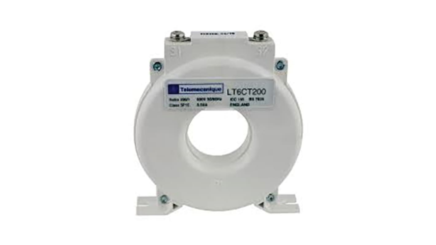 Trasformatore di corrente Schneider Electric LT6CT2001, montaggio a pannello, dimensioni 107 x 95 x 25 mm, per azionamenti motori.
