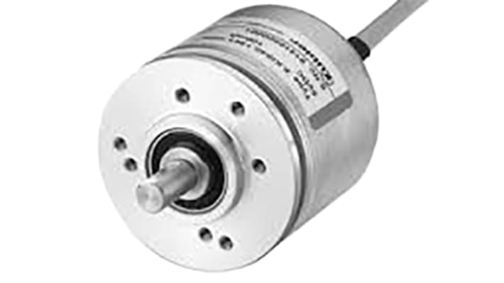 Encoder incrementale Kübler 8.KIS40.1362.0500, 500 impulsi/giro, uscita RS422, montaggio flangia, diametro albero 6mm.